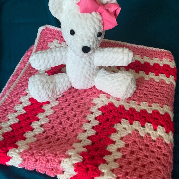 Handmade Crochet Baby Blanket - Picture 3 of 7